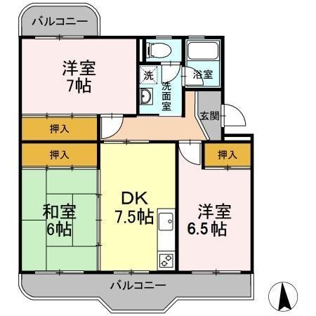 クリエートハイム竹原の間取り