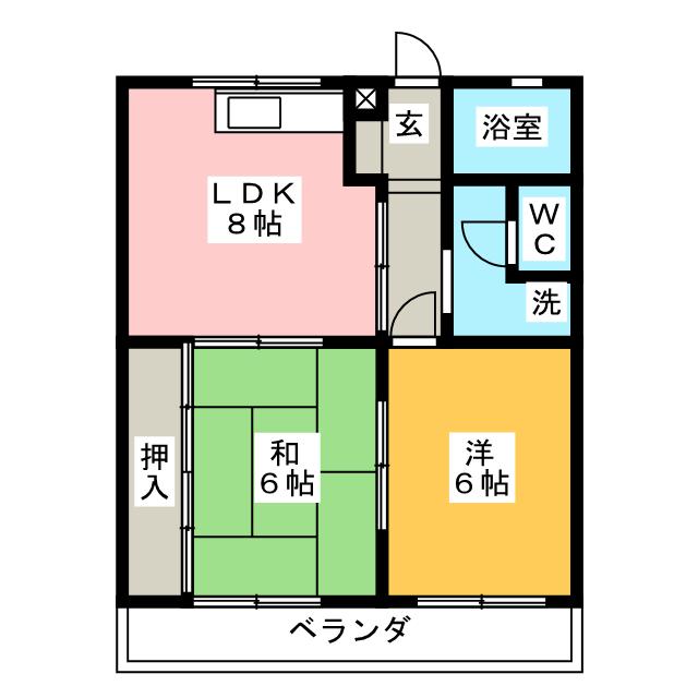 白雲コーポの間取り