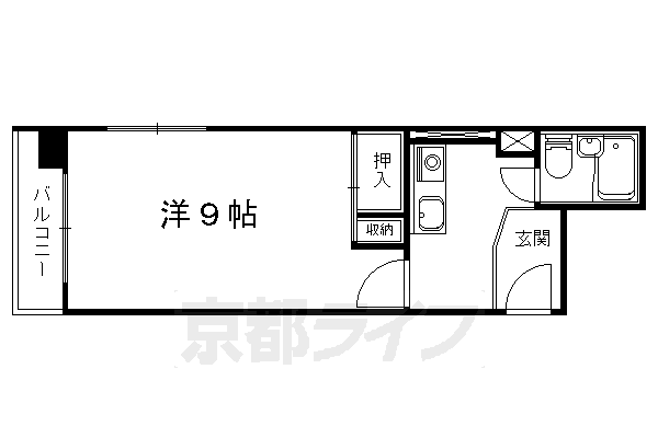 京都市山科区御陵大津畑町のマンションの間取り