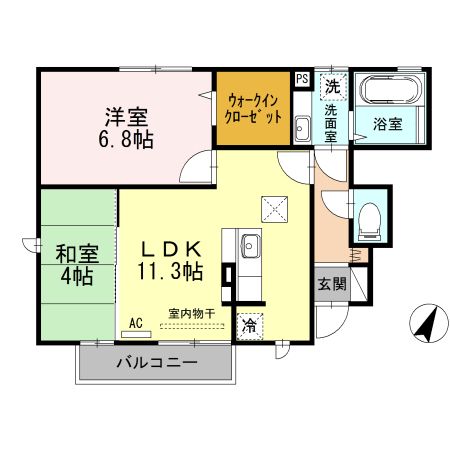 ドエル古賀弐番館の間取り