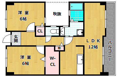 【プレザント枚方の間取り】