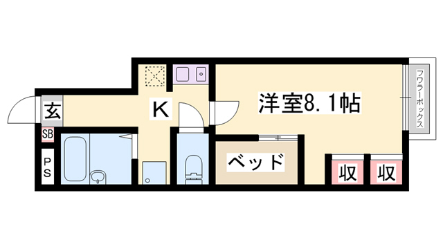 レオパレスジゥイール富永の間取り