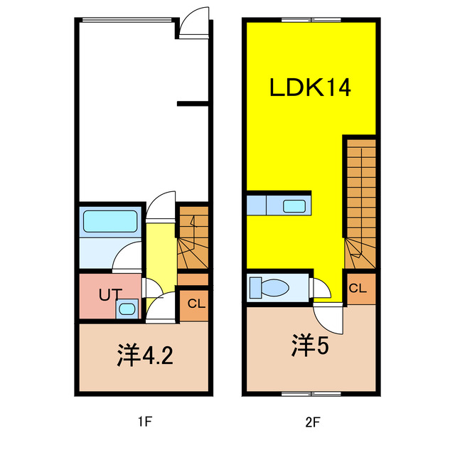 【（仮）4条西1新築AP　A棟の間取り】