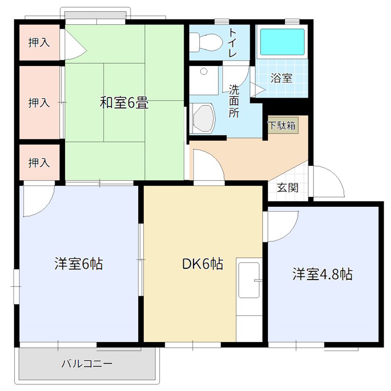 メゾン桐ヶ窪Bの間取り