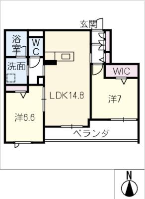 シャーメゾン　ラ・コルザの間取り