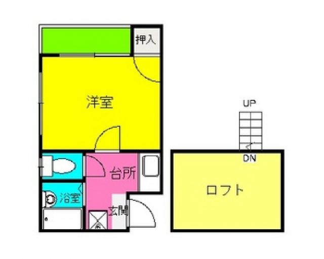 【福岡市城南区別府のアパートの間取り】