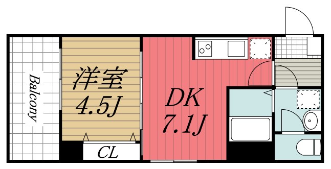 千葉市中央区要町のマンションの間取り