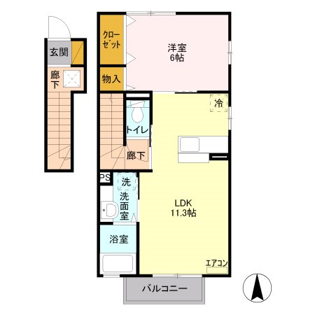 セジュール山口 5番館の間取り