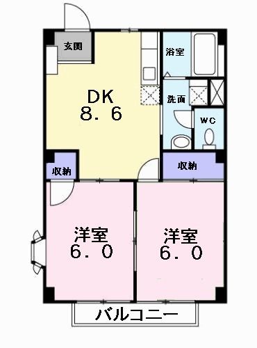 【シャルマンコーポ走谷の間取り】