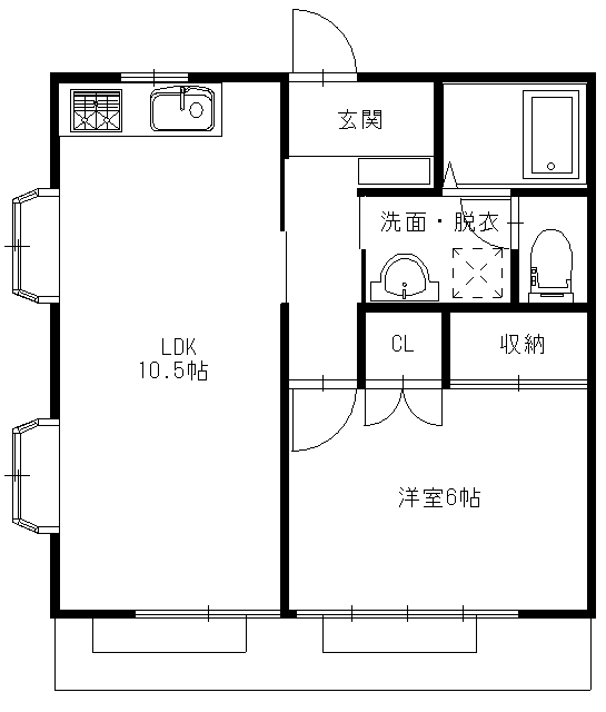 さくまコーポの間取り