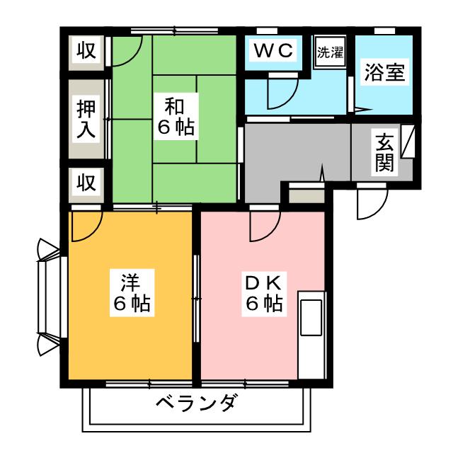 サンピュアみずほＡの間取り