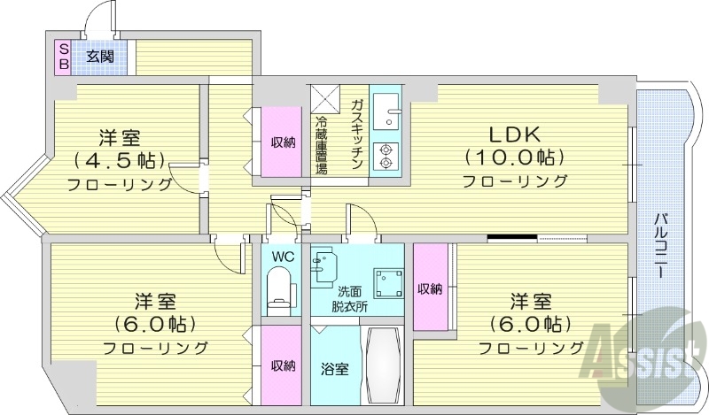 メルバＮ１４の間取り