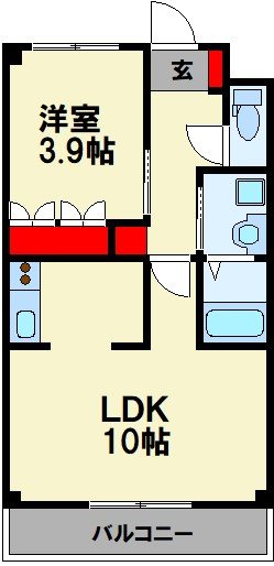 飯塚市菰田西のアパートの間取り