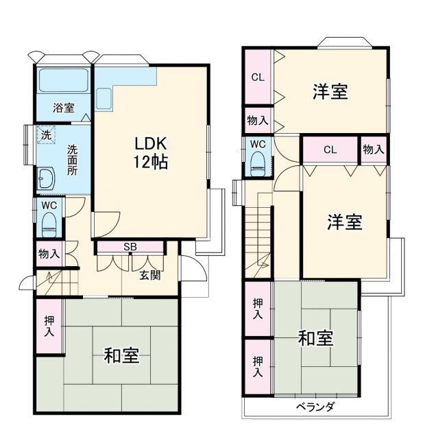 鎌ヶ谷市東中沢2-15-47戸建の間取り