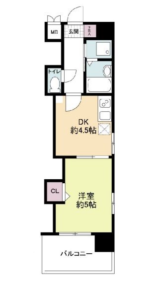 福岡市博多区博多駅南のマンションの間取り