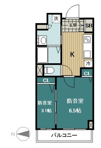 【府中市住吉町のマンションの間取り】