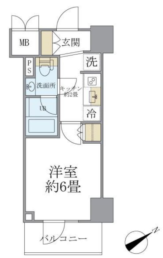 川崎市川崎区堀之内町のマンションの間取り