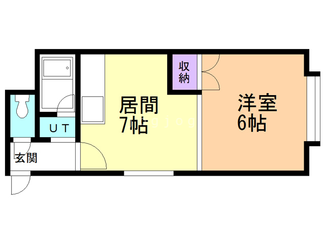 札幌市北区新琴似十二条のアパートの間取り