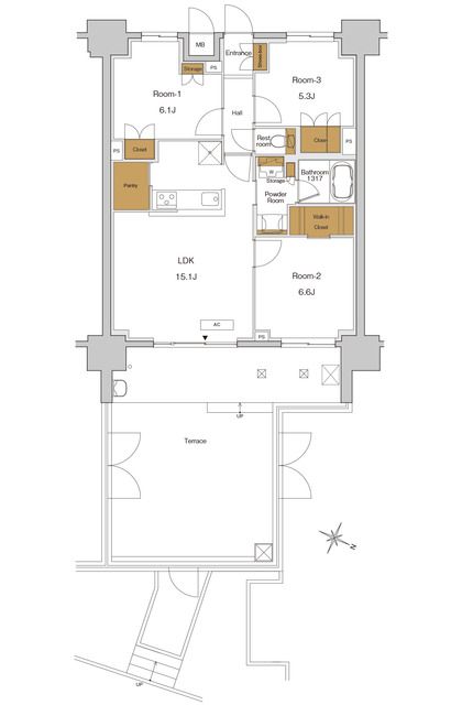 北区東十条のマンションの間取り