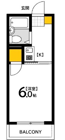 広島市安佐南区古市のマンションの間取り