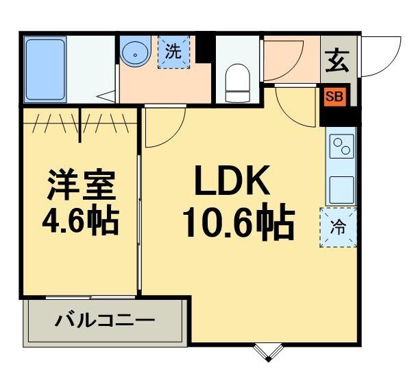 船橋市二和東のアパートの間取り