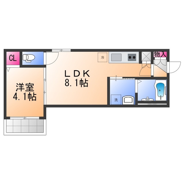 堺市西区浜寺石津町東のアパートの間取り