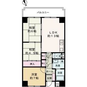 姫路市佃町のマンションの間取り