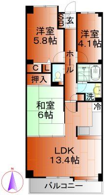 ＲＩＳ中央林間Iの間取り