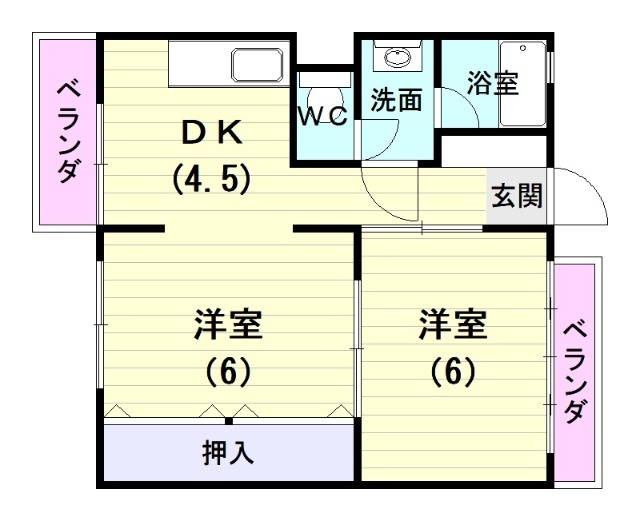 宮崎マンションの間取り