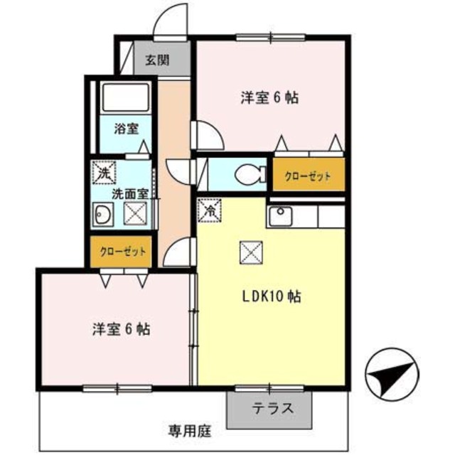 和歌山市松島のアパートの間取り