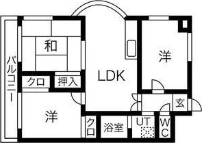 豊中市西泉丘のマンションの間取り