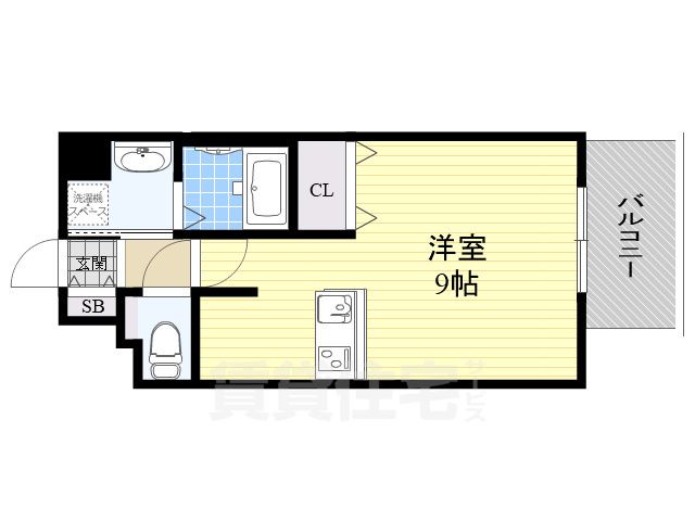 名古屋市中区新栄のマンションの間取り