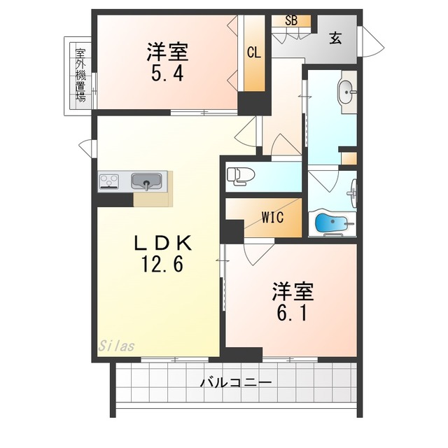 Shamaison 堺三国ヶ丘の間取り