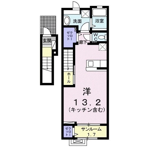 オリオン　リヴィエール　Ｌの間取り