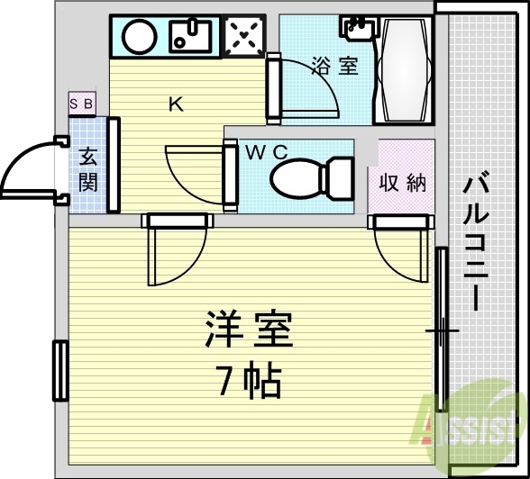 茨木市下穂積のマンションの間取り