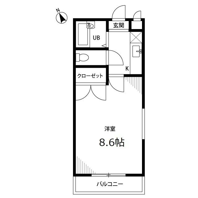 町田市三輪町のアパートの間取り