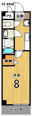 フラッティ西大路花屋町の間取り