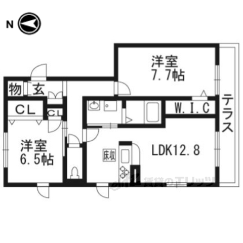 洛東シャーメゾンの間取り