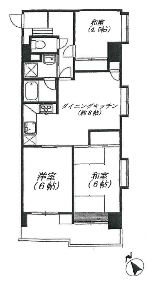 【練馬区向山のマンションの間取り】