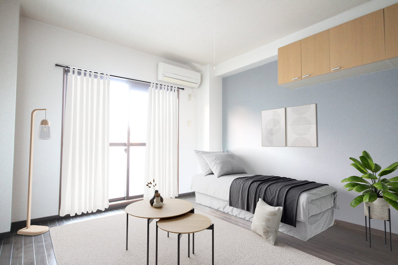 居室・リビング　家具や装飾品はセットされていません