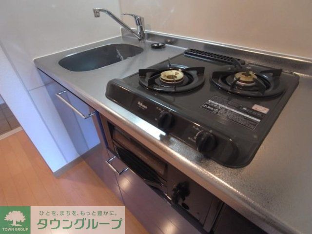 キッチン　システムキッチン(2口ガス・グリル付)