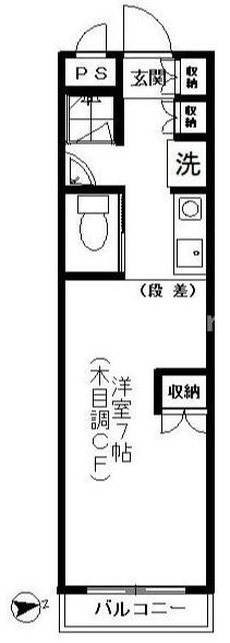京王井の頭線 高井戸駅 徒歩6分 4階建 築41年の間取り写真
