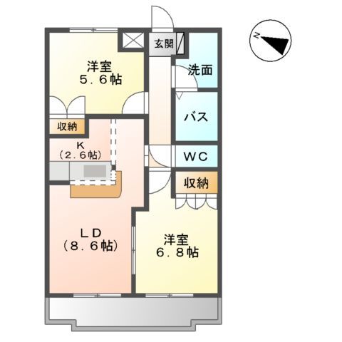 ＪＲ東海道本線 掛川駅 バス乗車時間：15分 最寄りバス停で下車 徒歩3分 2階建 築21年の間取り写真