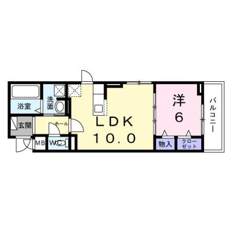 ＪＲ信越本線 北高崎駅 徒歩21分 2階建 築1年の間取り写真