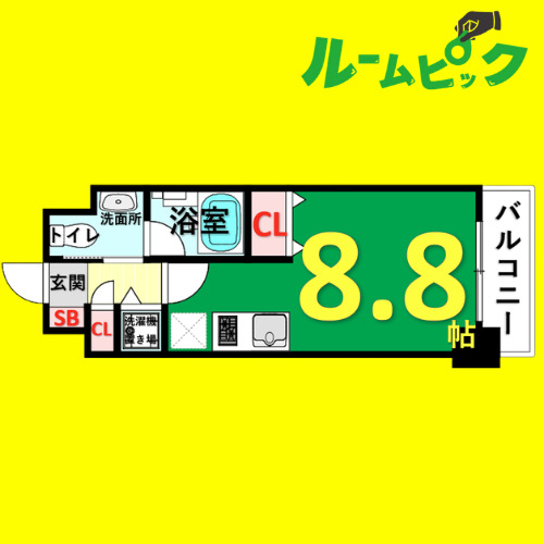 地下鉄鶴舞線 大須観音駅 徒歩8分 11階建 築19年の間取り写真