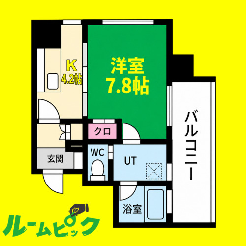 地下鉄東山線 八田駅 徒歩1分 12階建 築5年の間取り写真