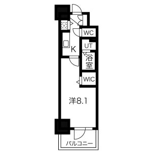 エスリード今池ルミナスの間取り写真