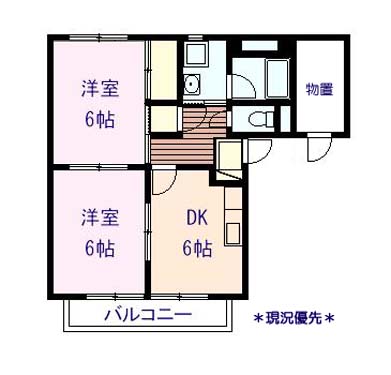 長野市稲里町中央のアパートの間取り