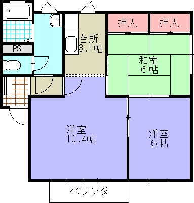 セントラルハウス鳥居Aの間取り