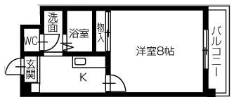 徳島市北島田町のマンションの間取り